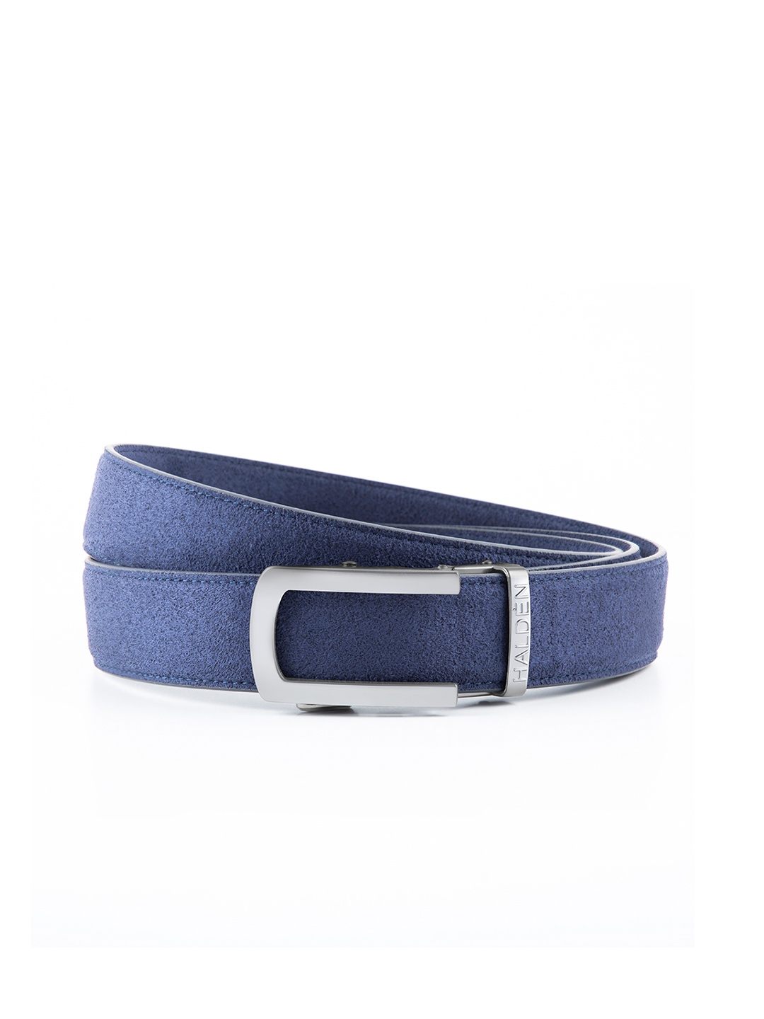 

HALDEN Men Slider Buckle Closure Textured Casual Belt, Blue