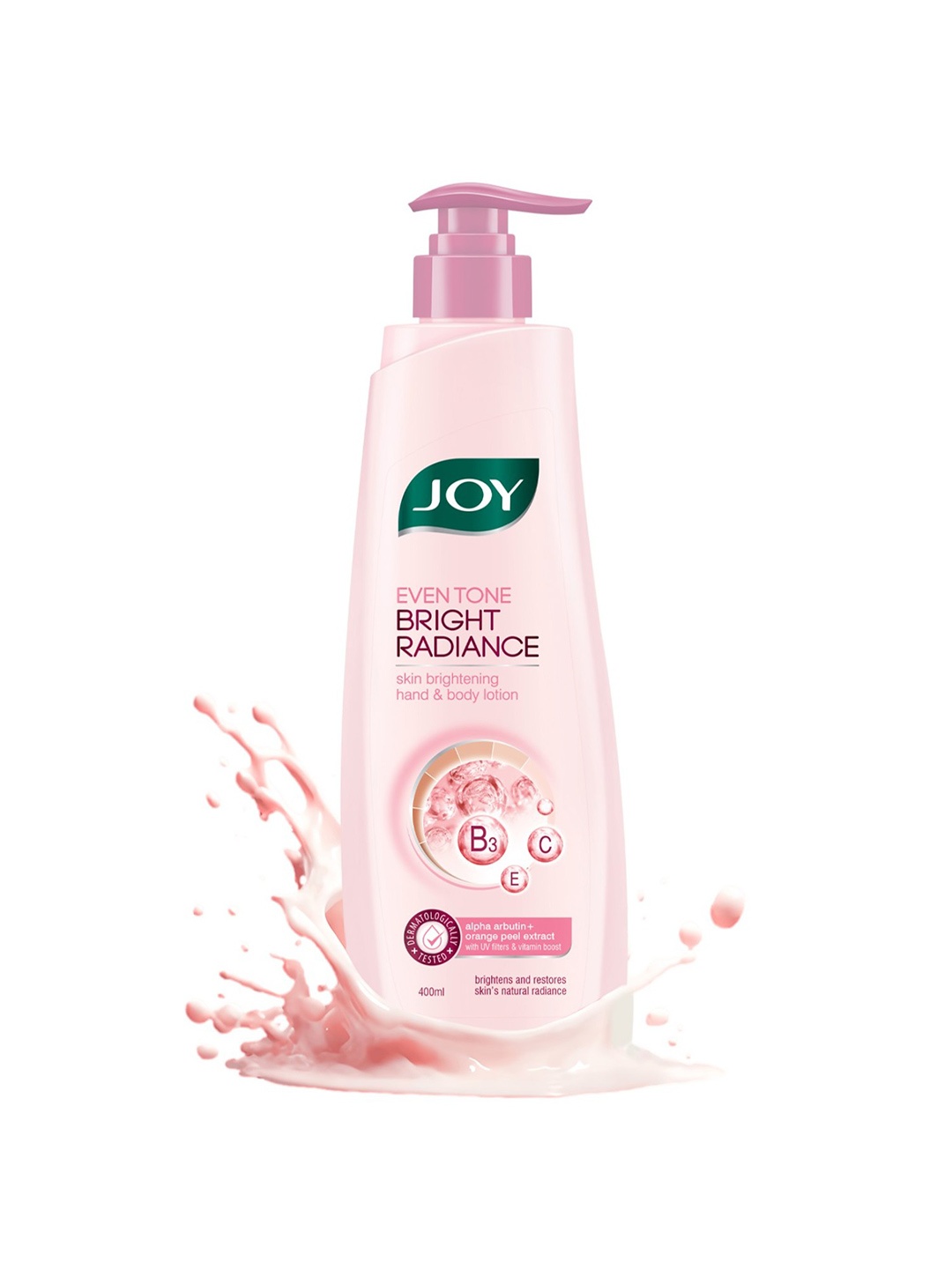 

JOY Even Tone Bright Radiance Skin Brightening Hand & Body Lotion - 400ml, Pink