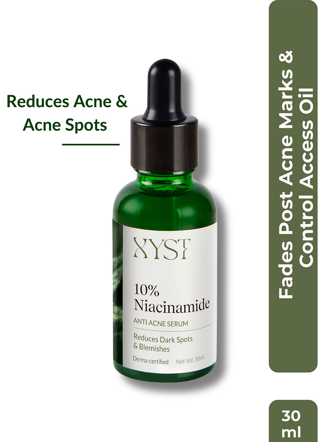 

Xyst 10% Niacinamide Derma-Certified Anti Acne Lightweight Serum- 30ml, Green