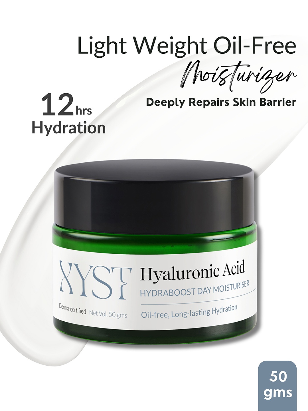 

Xyst Hyaluronic Acid Hydra-Boost Oil-Free Long-Lasting Hydration Moisturizer- 50g, White