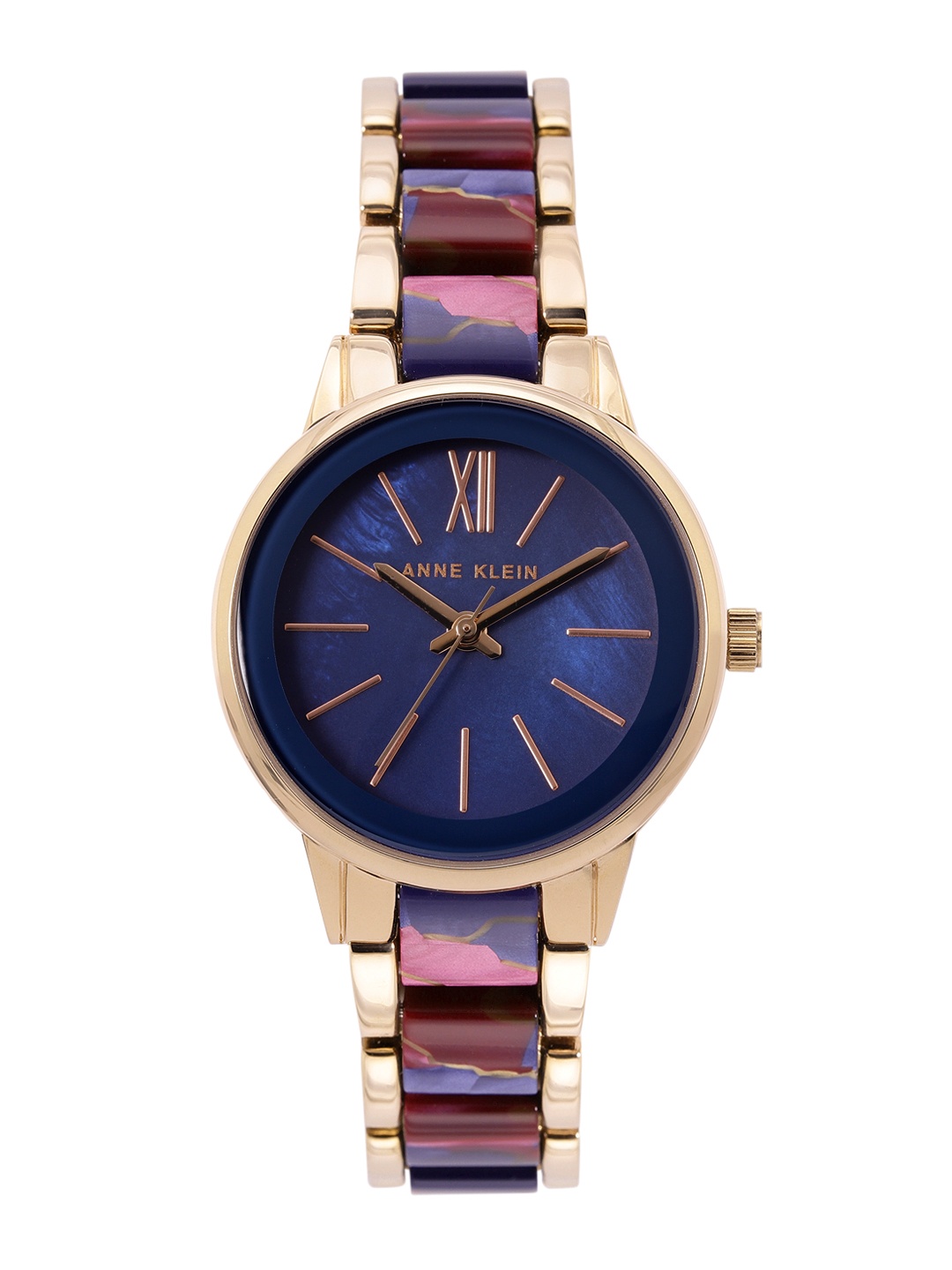 

ANNE KLEIN Women Bracelet Style Analogue Watch NEAK3878NMNV-Blue, Navy blue
