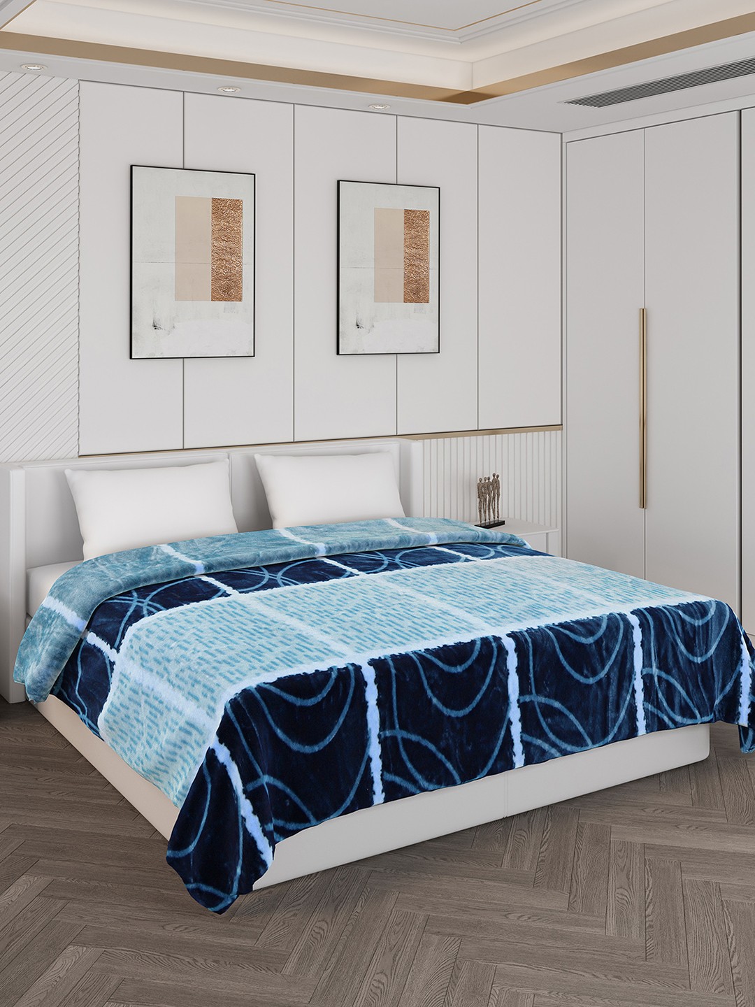 

Monte Carlo Brown & Pink Abstract Printed Mild Winter 600 GSM Double Bed Blanket