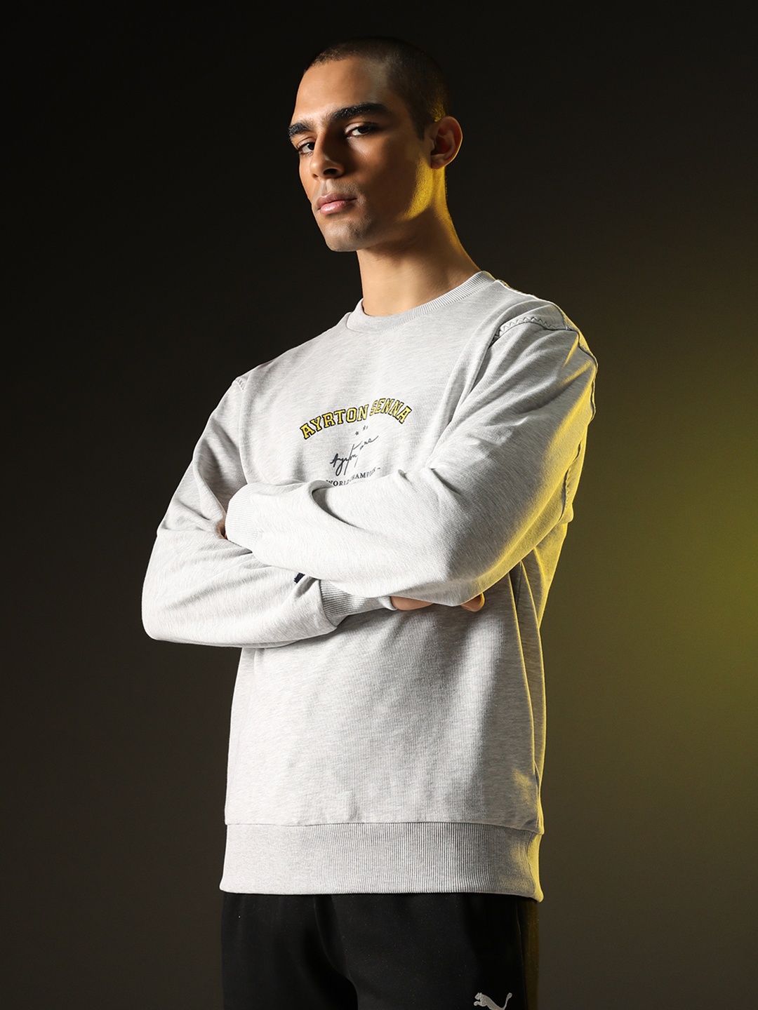 

PUMA Motorsport Men Typography Printed Sweatshirt, Grey