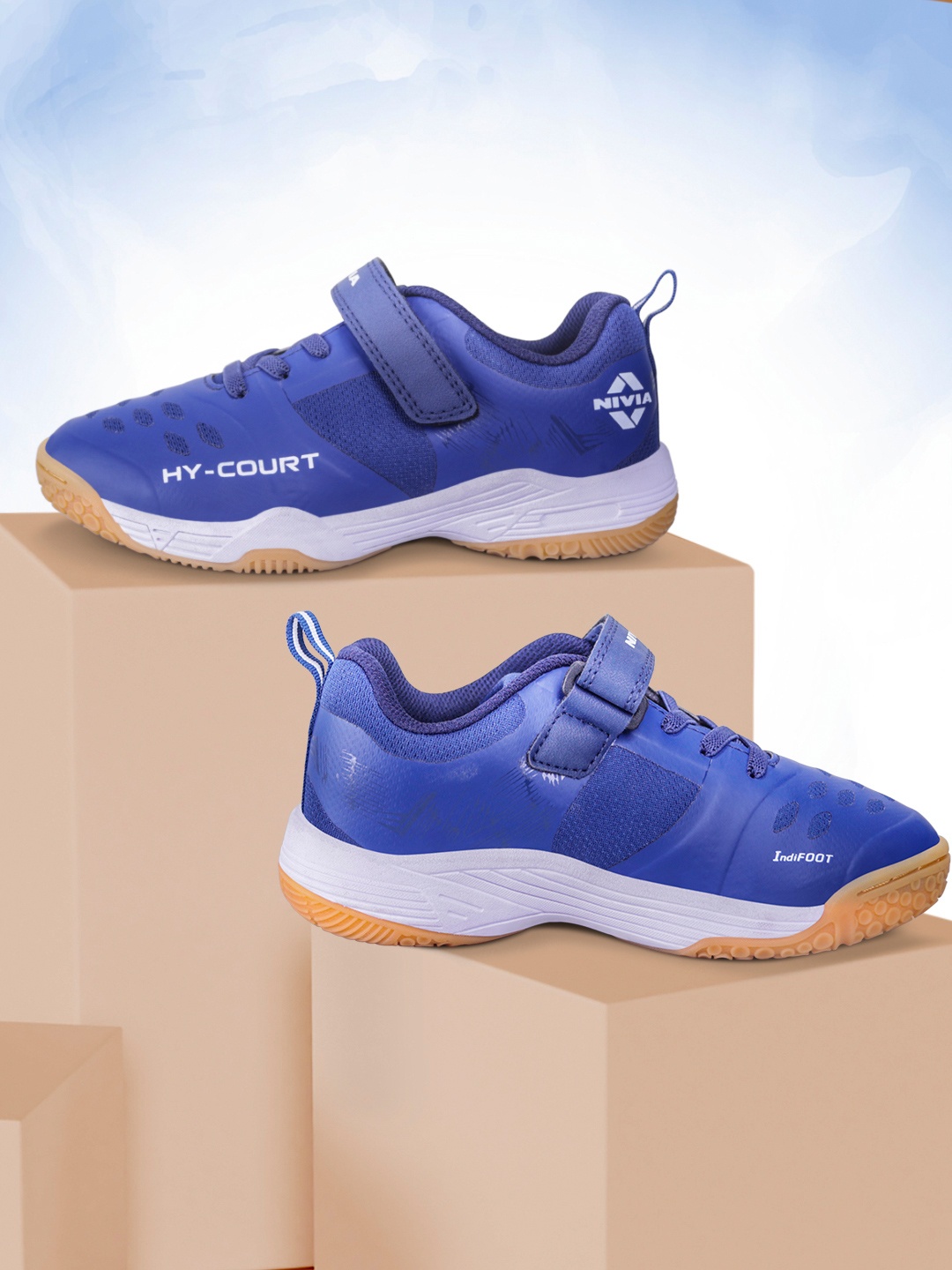 

NIVIA Kids Hy-Court 2.1 Badminton Shoes, Blue