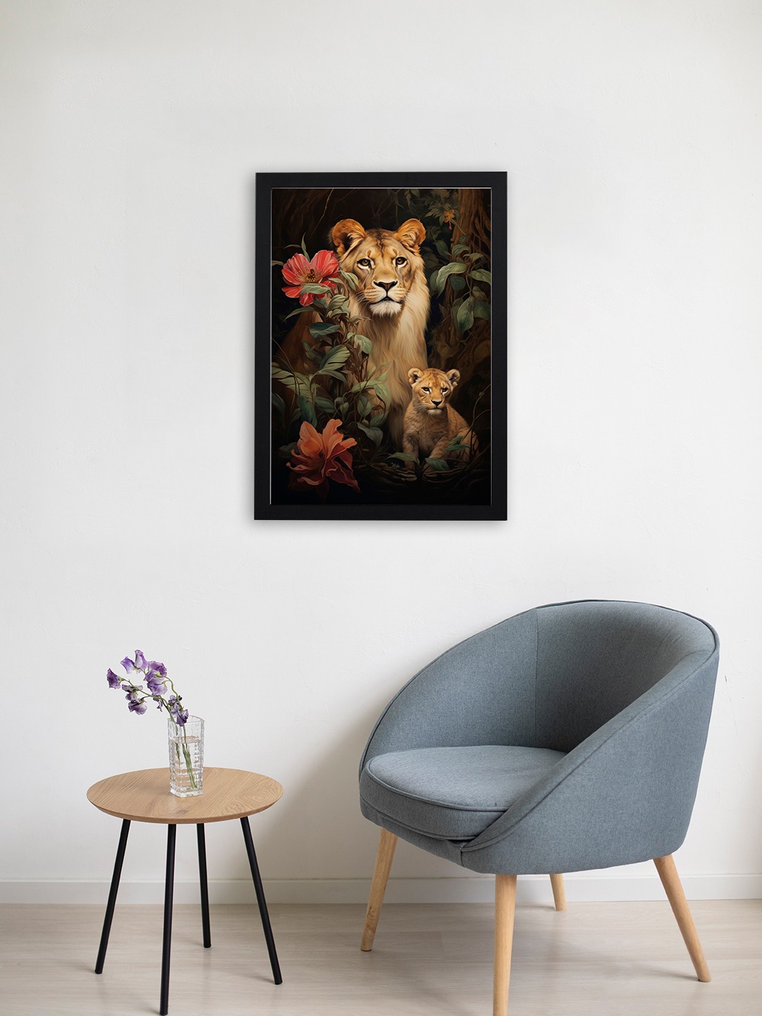 

Giftii Brown & Black Printed Wooden Framed Art