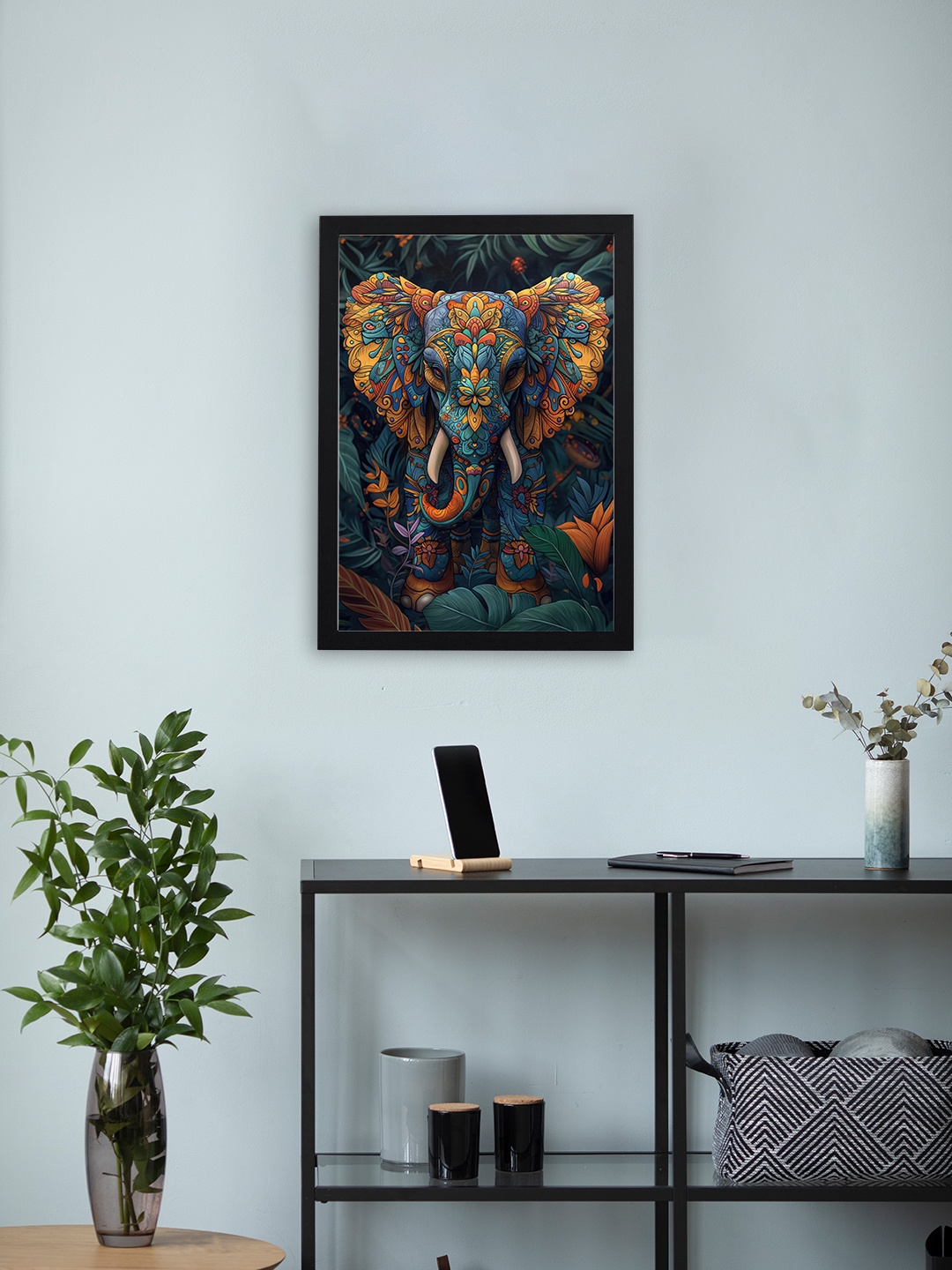 

Giftii Green & Blue Printed Wooden Framed Wall Art