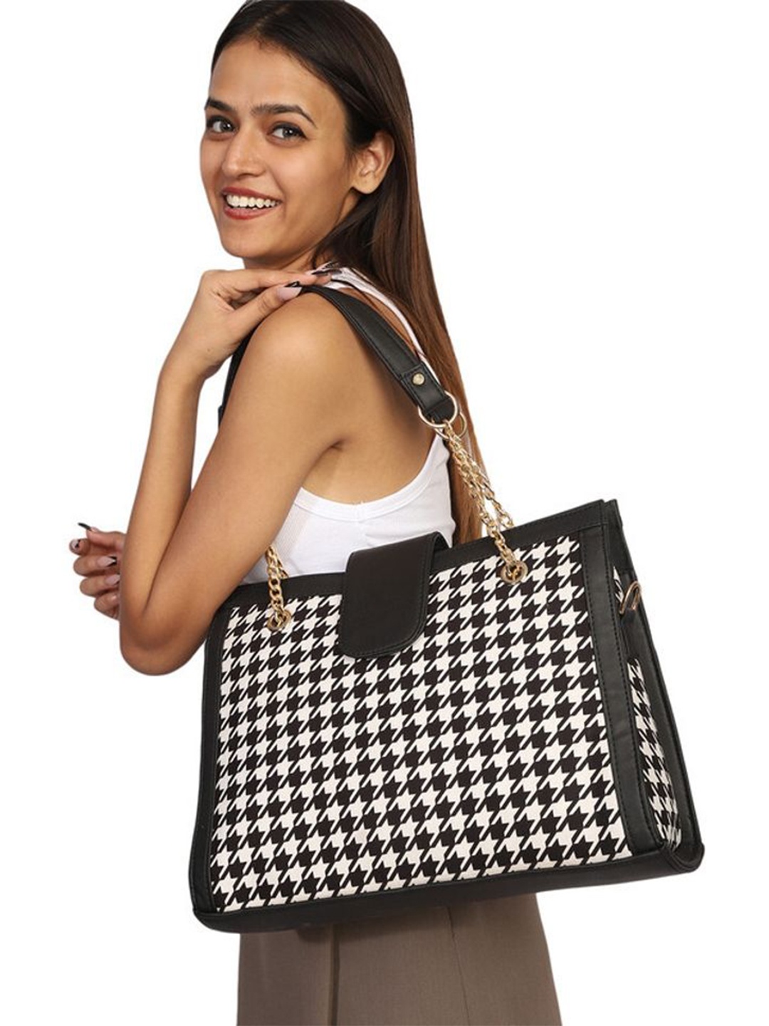 

MINI WESST Women Structured Shoulder Bag, White