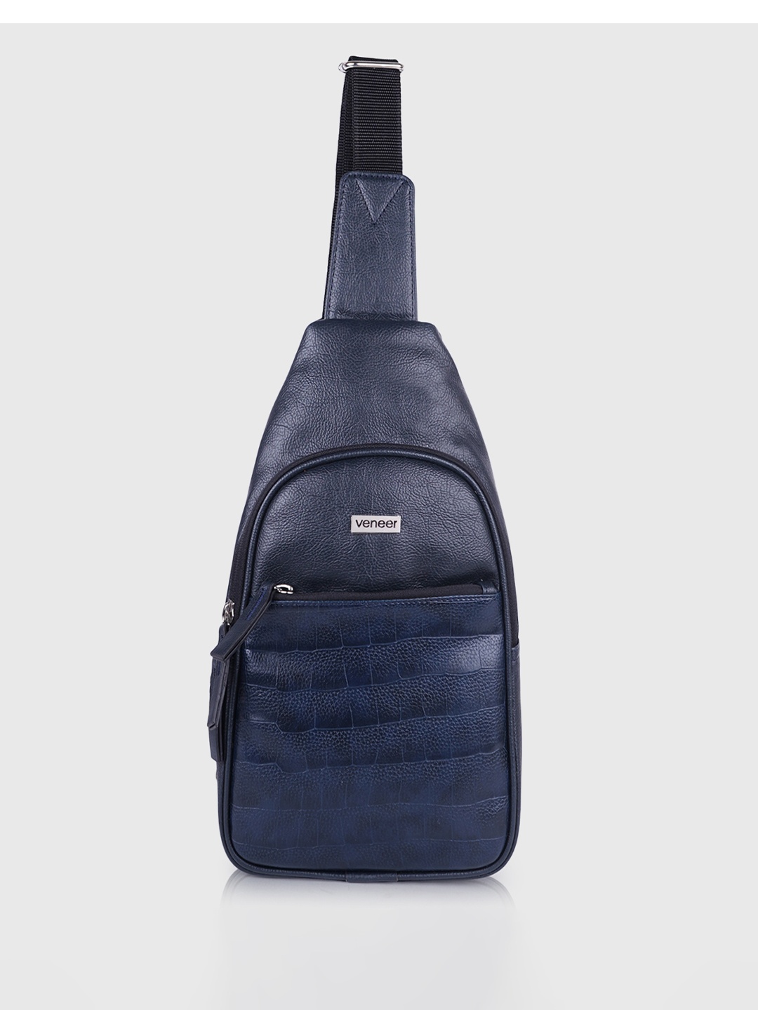 

Veneer Unisex Textured Crossbody Backpack, Navy blue