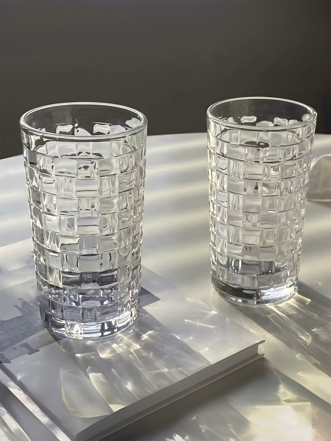 

UMAI Transparent 2 Pieces Textured Glass Water Glasses - 320ml