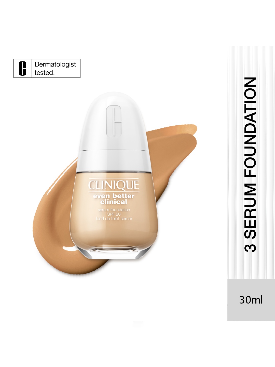 

Clinique Even Better Clinical SPF 20 Serum Foundation - 30ml - WN 76 Toasted Wheat, White