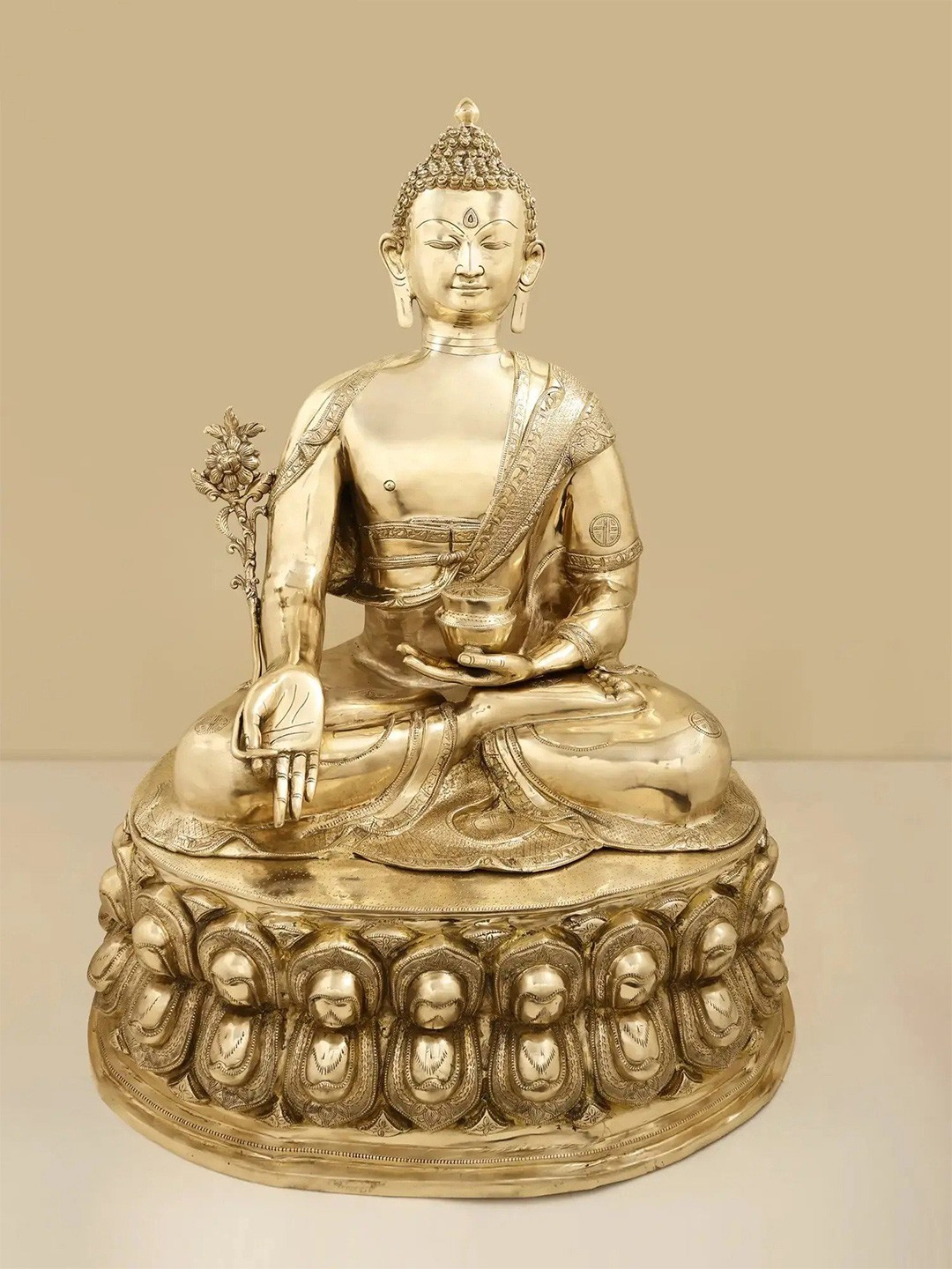 

Exotic India Gold-Toned Buddha Idol Showpiece