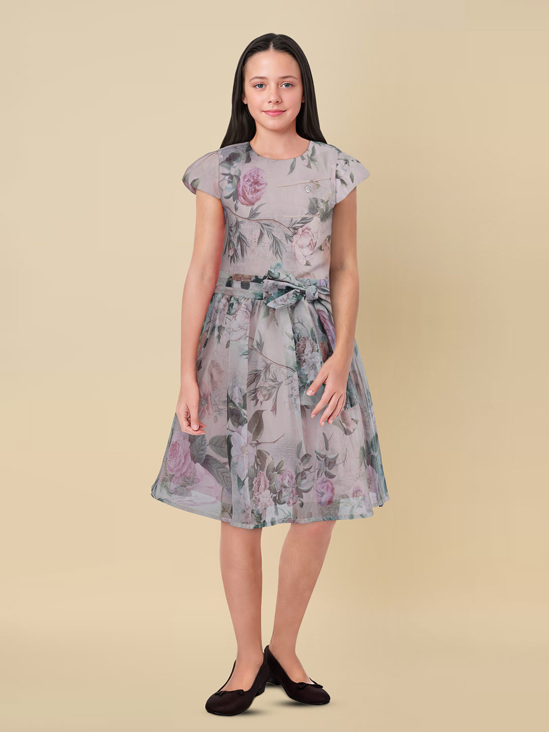 

Allen Solly Junior Floral Print Fit & Flare Dress, Pink