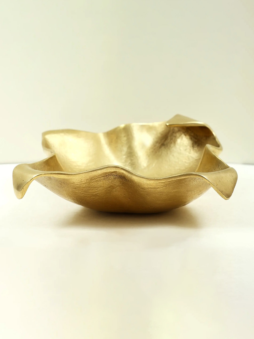 Exotic India Decorative Brass Bowl, Gold