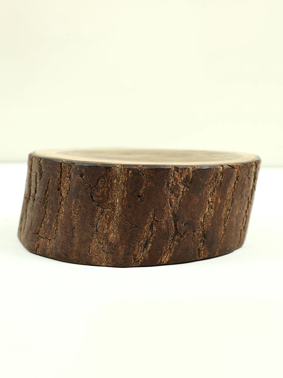 

Exotic India Brown Vintage Wooden Pedestal Showpieces