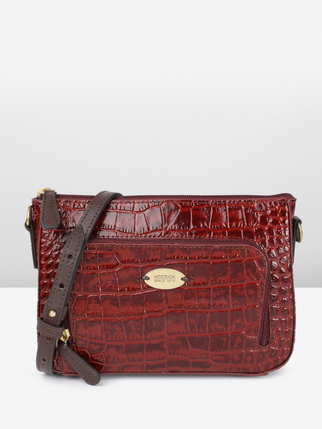 

Hidesign Katniss Animal Print Sling Bag, Maroon