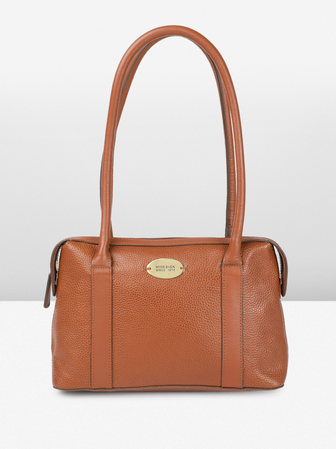 

Hidesign Kendall Self-Design Textured Structured Shoulder Bag, Brown