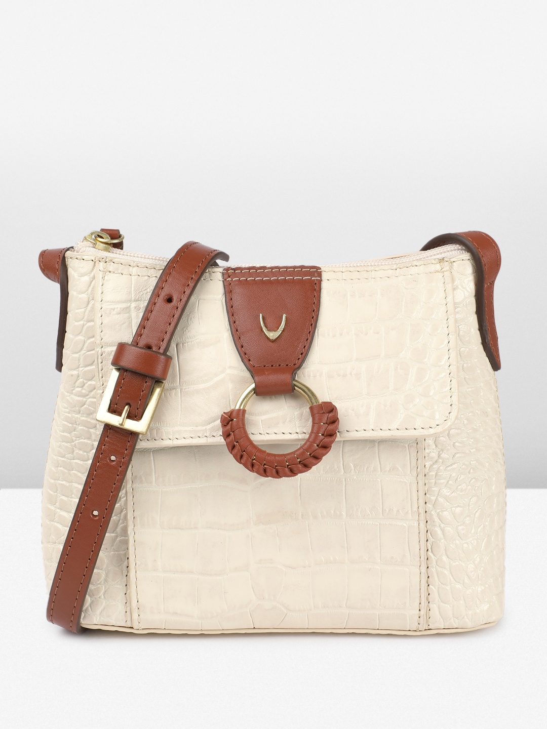 

Hidesign Medellin Animal Print Sling Bag, Beige
