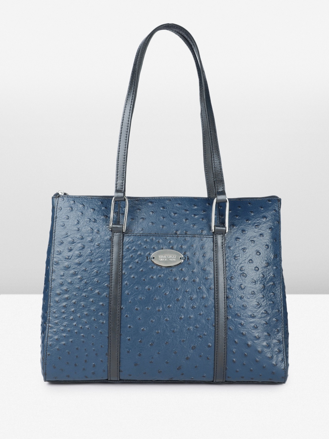 

Hidesign FUSCHIA 02 SB-OSTRICH Textured Leather Shoulder Bag, Navy blue
