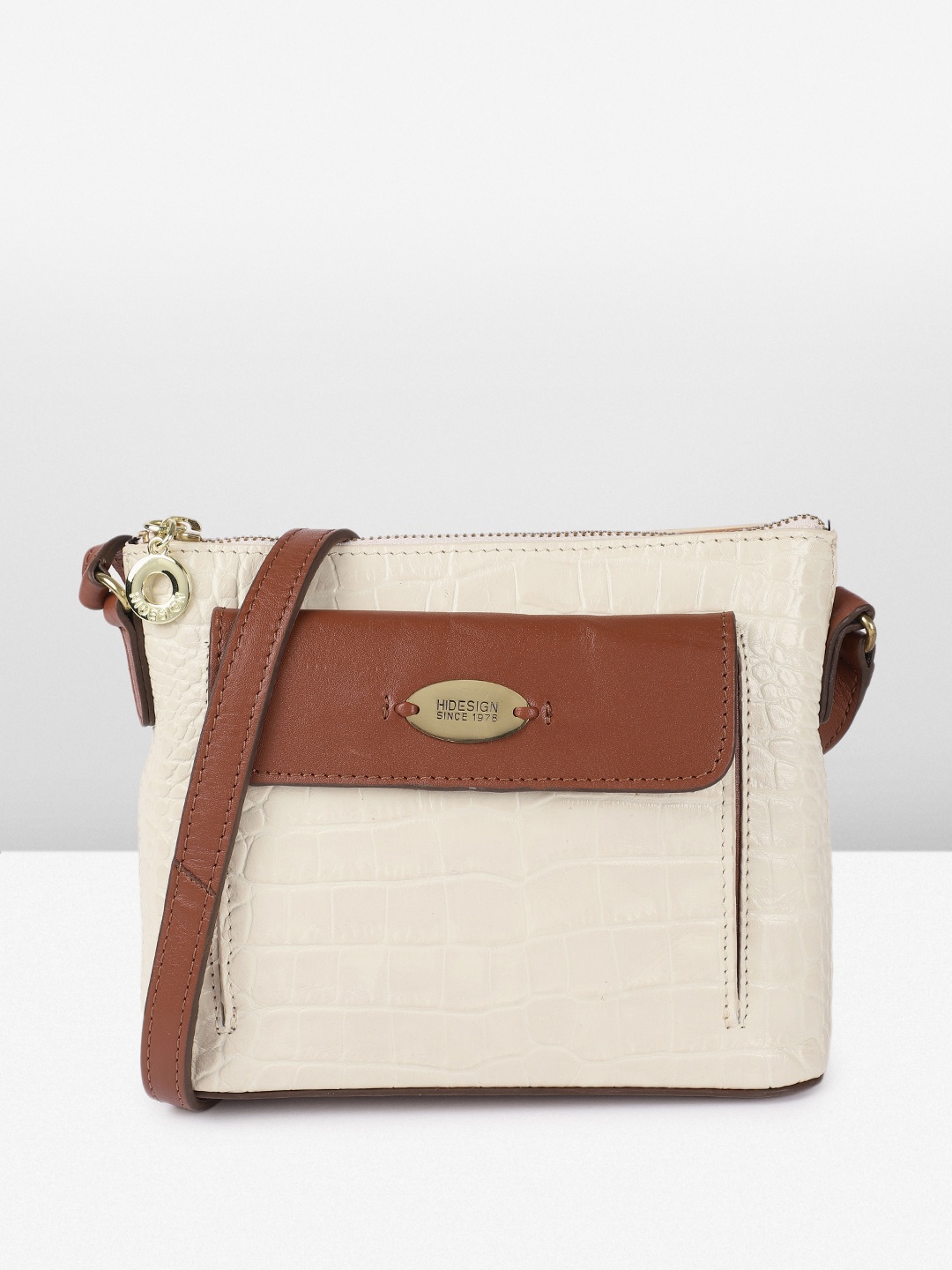 

Hidesign Ee Opihi Textured Leather Sling Bag, Beige