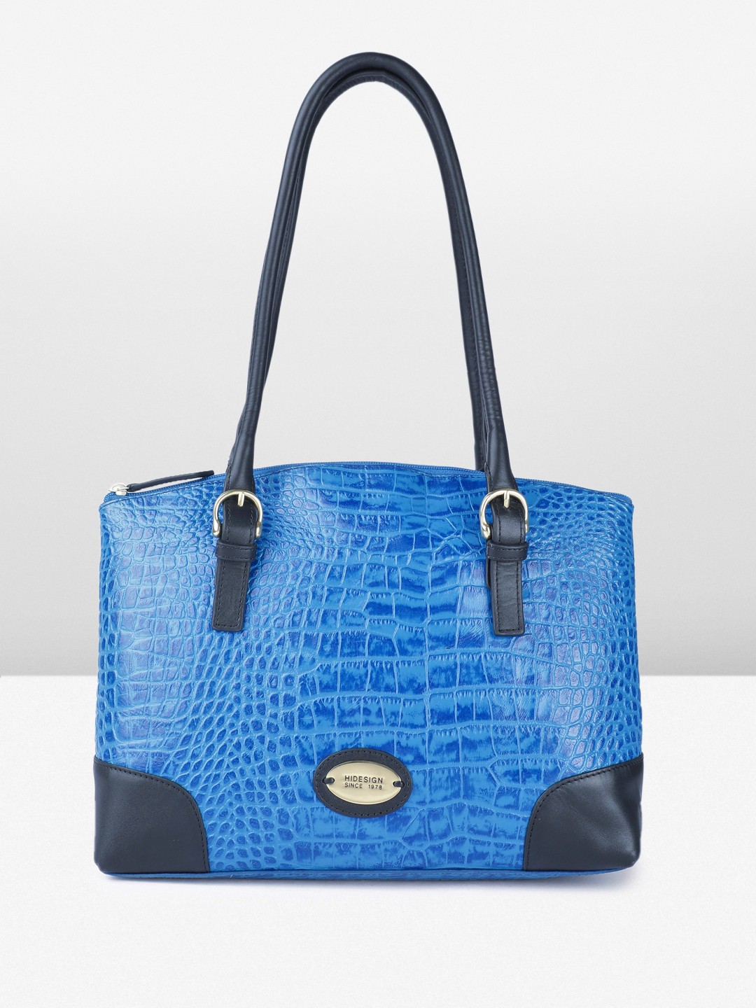 

Hidesign SATURN Animal Textured Structured Shoulder Bag, Blue