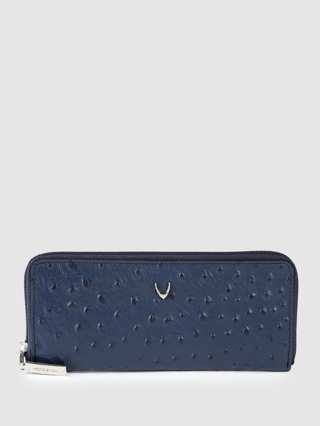 

Hidesign Women Animal Textured Leather Zip Around Wallet, Blue