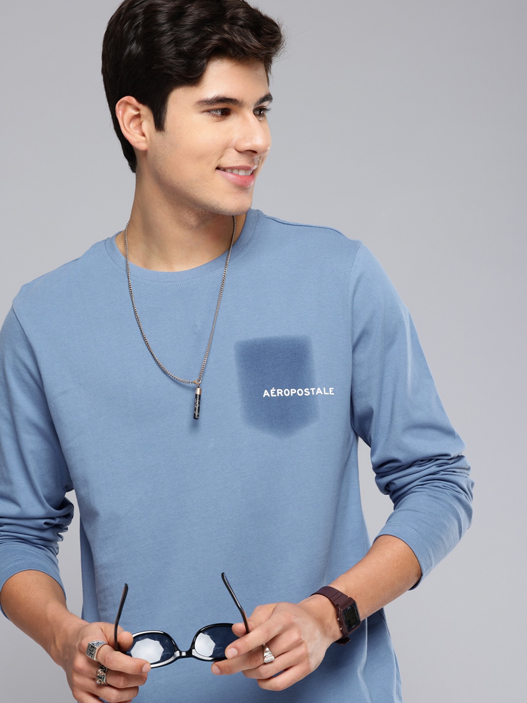 

Aeropostale Pure Cotton T-shirt, Blue