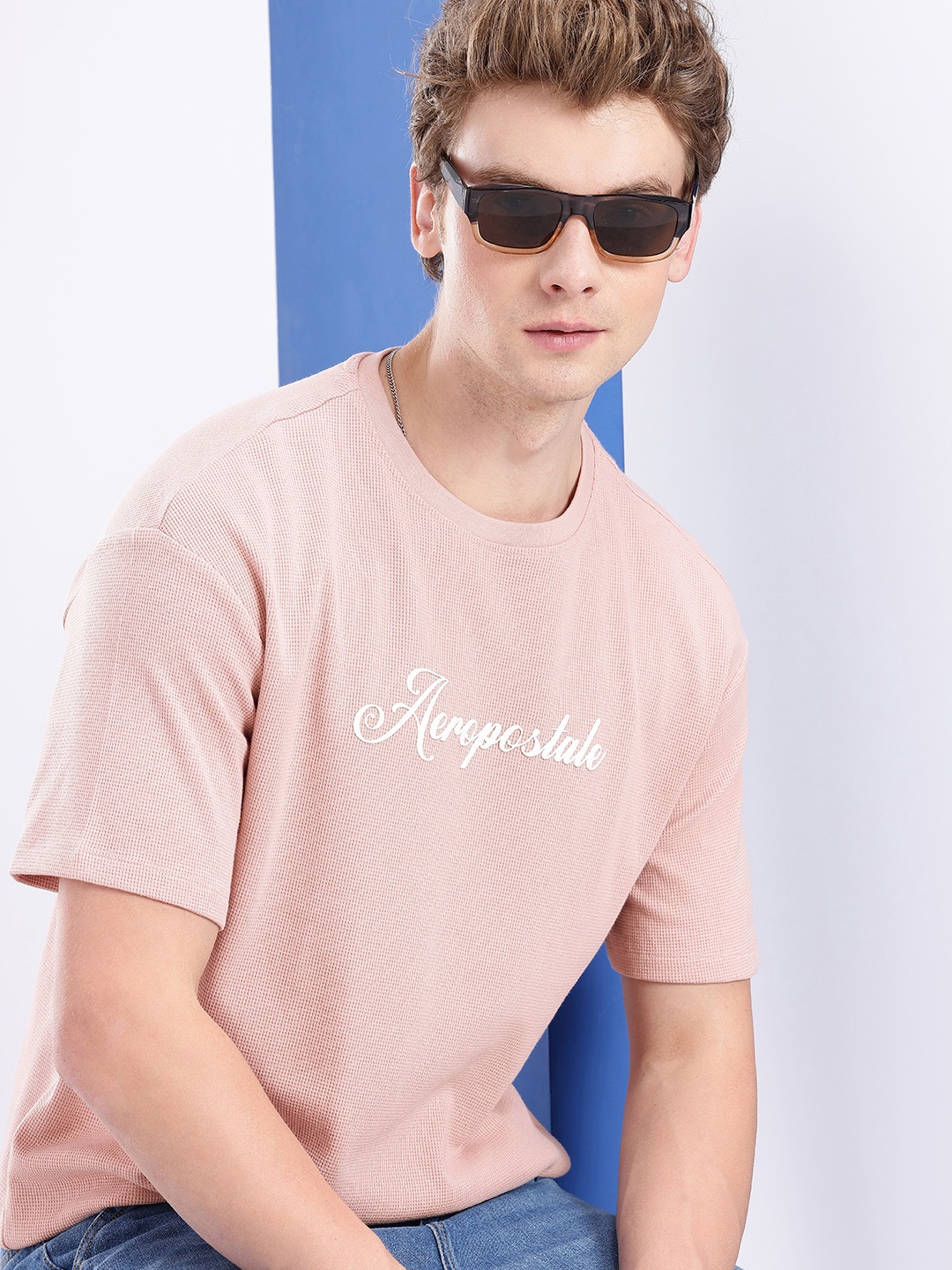 

Aeropostale Brand Logo Printed T-shirt, Pink