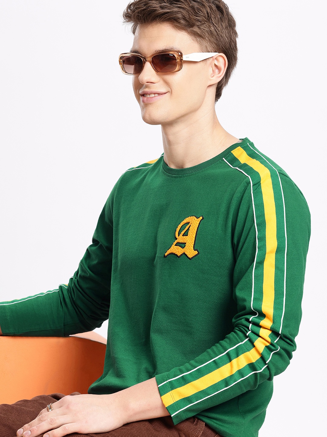 

Aeropostale Long Sleeves Pure Cotton T-shirt, Green