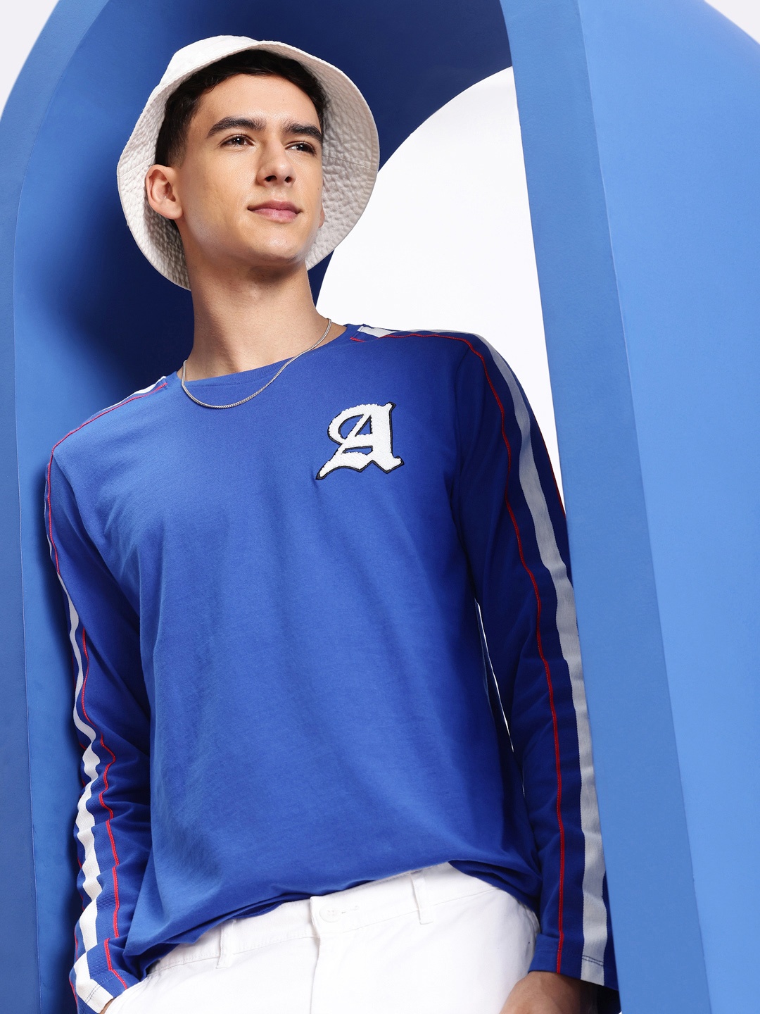 

Aeropostale Brand Logo Detailed Pure Cotton T-shirt, Blue