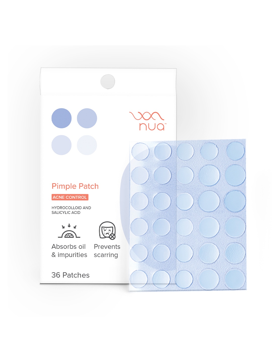 

Nua Pimple Patches With Salicylic Acid - 36 Patches, Transparent