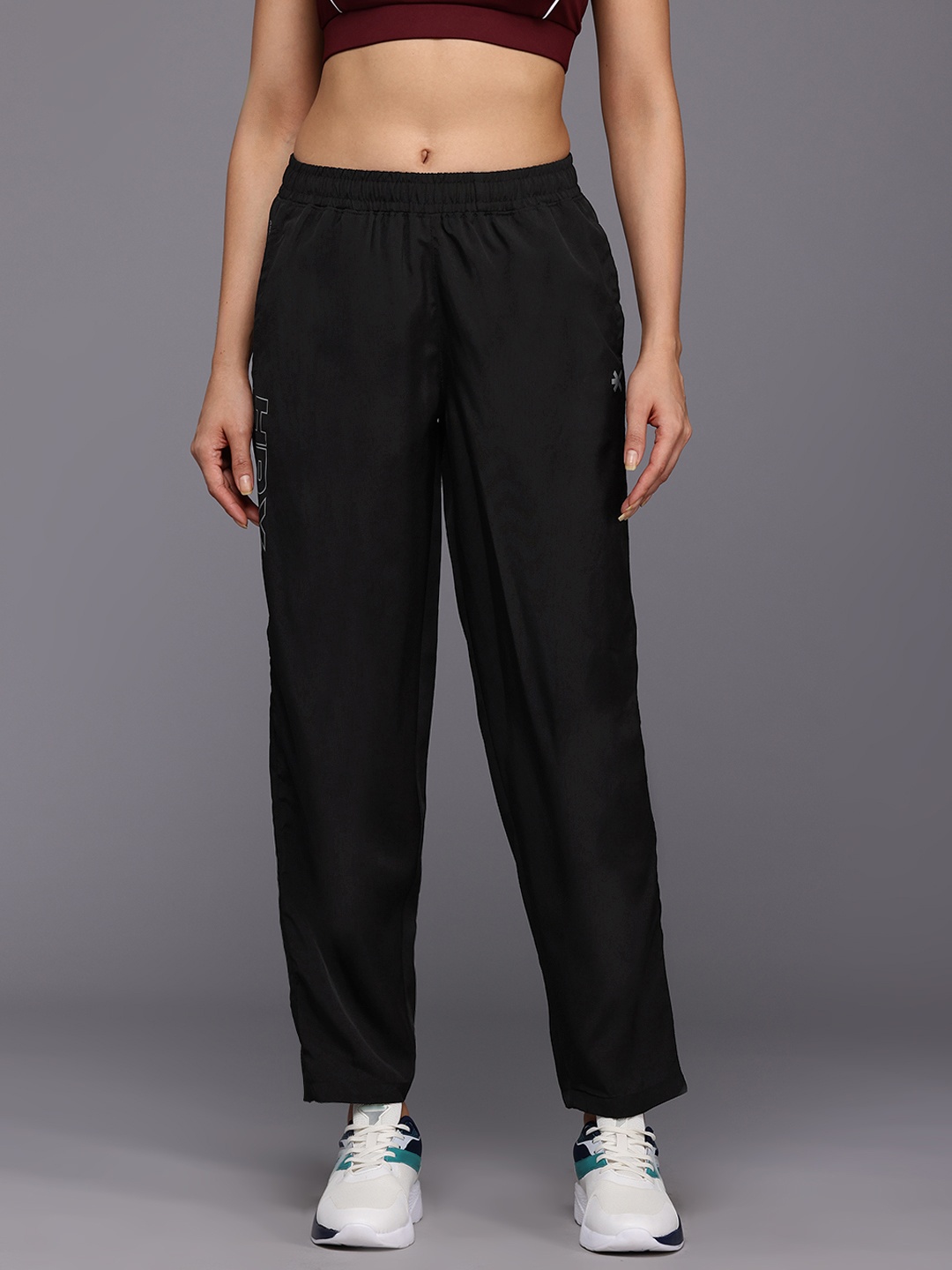 

HRX by Hrithik Roshan Women Rapid-Dry Running Track Pants, Black