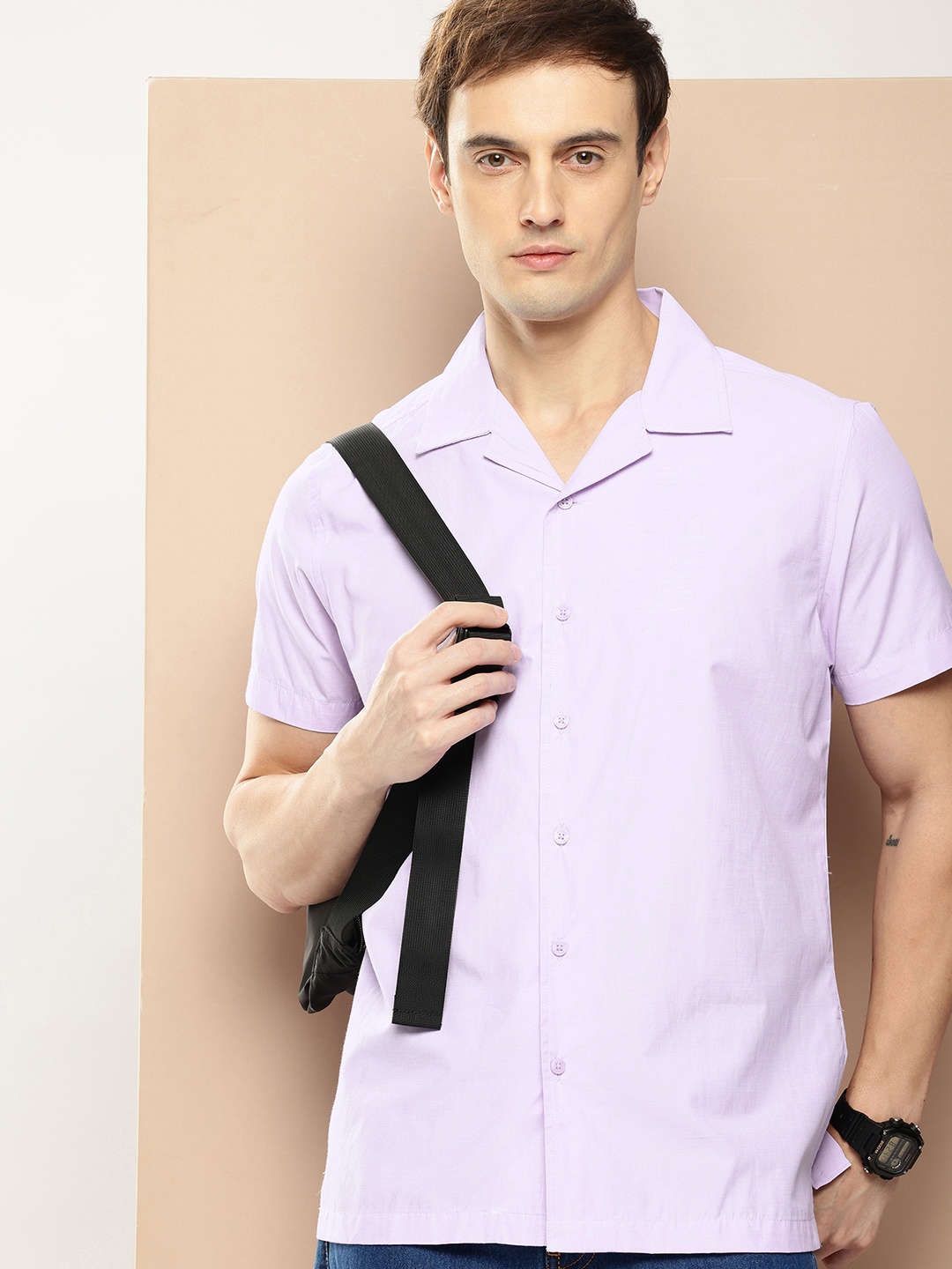 

encore by INVICTUS Opaque Casual Shirt, Lavender