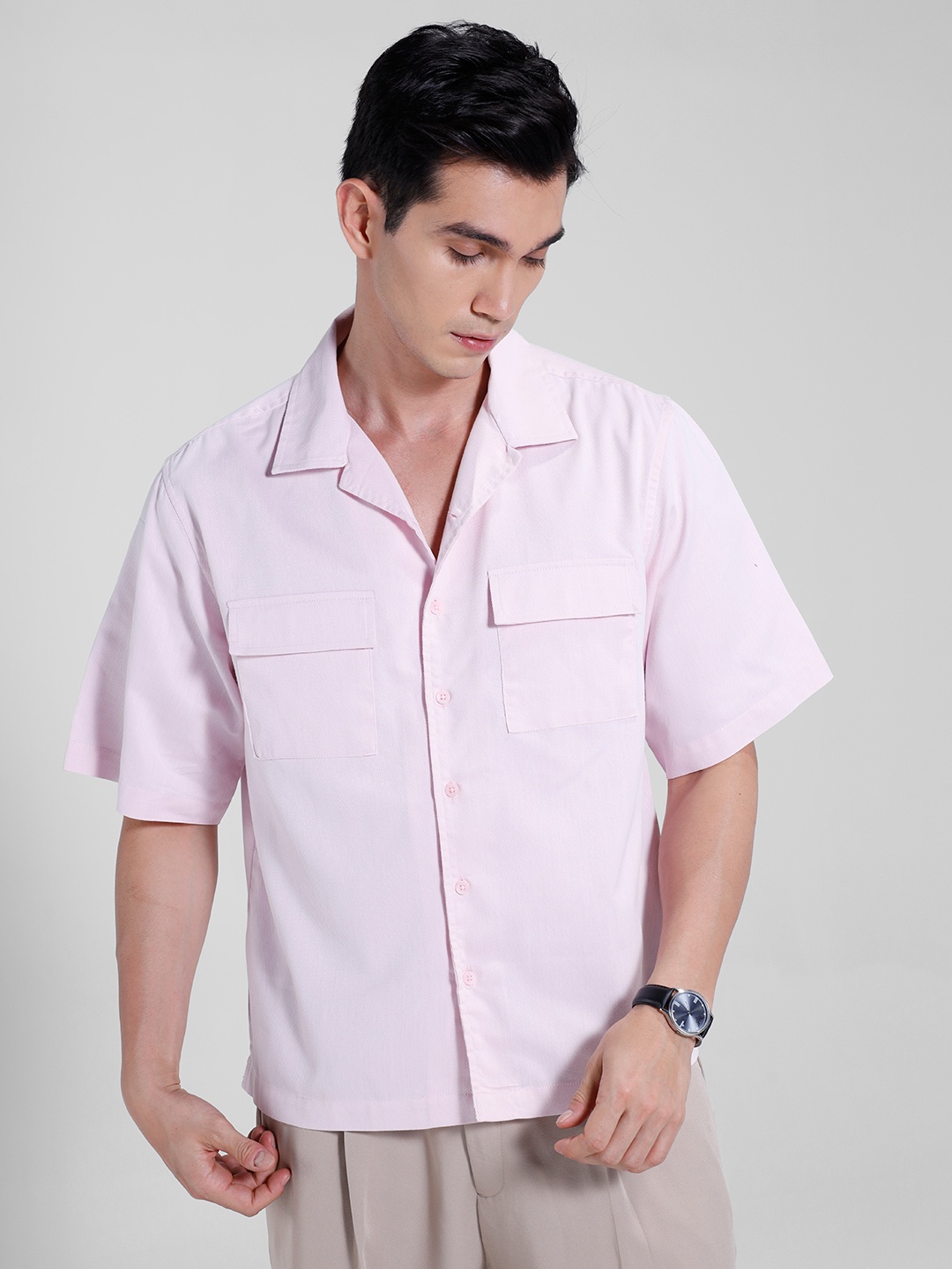 

encore by INVICTUS Opaque Casual Shirt, Pink
