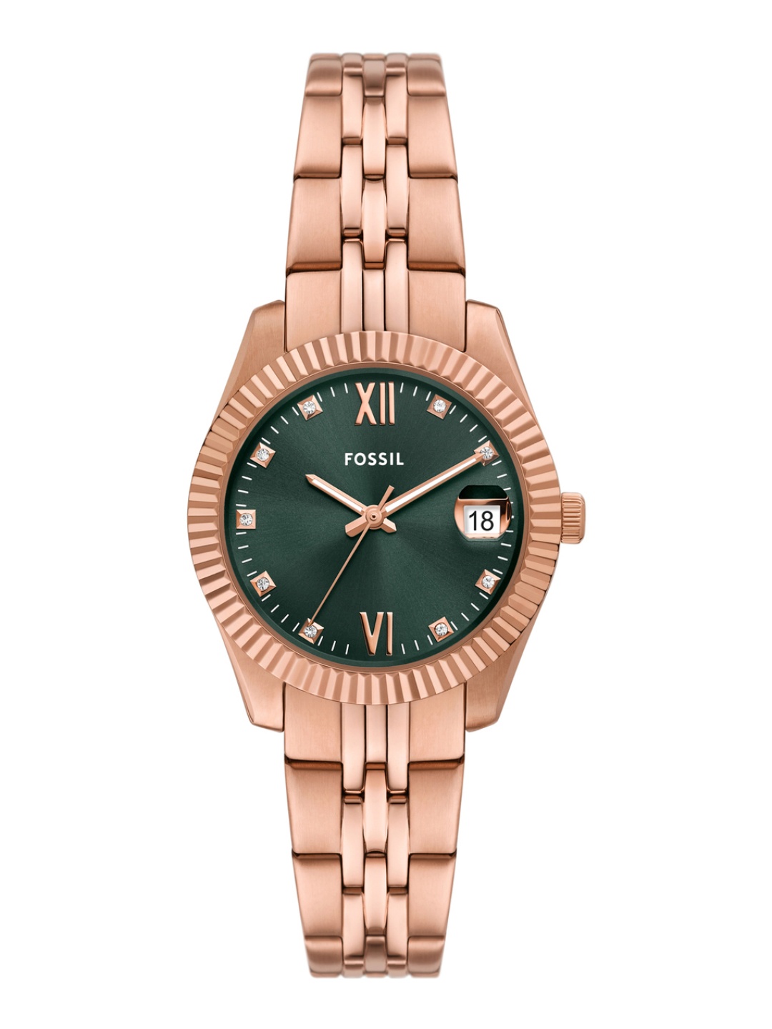 

Fossil Women Scarlette Embellished Bracelet Style Analogue Watch ES5369I, Green
