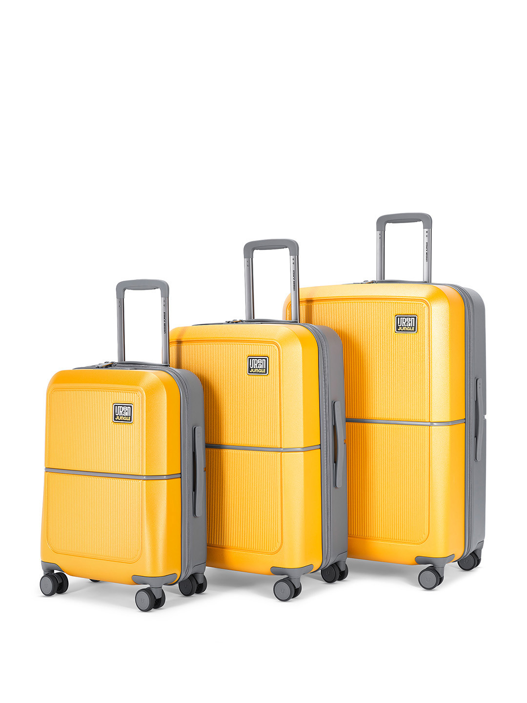 

Urban Jungle by Safari Set Of 3 Colourblocked Hard-Sided Medium Trolley Bag, Yellow