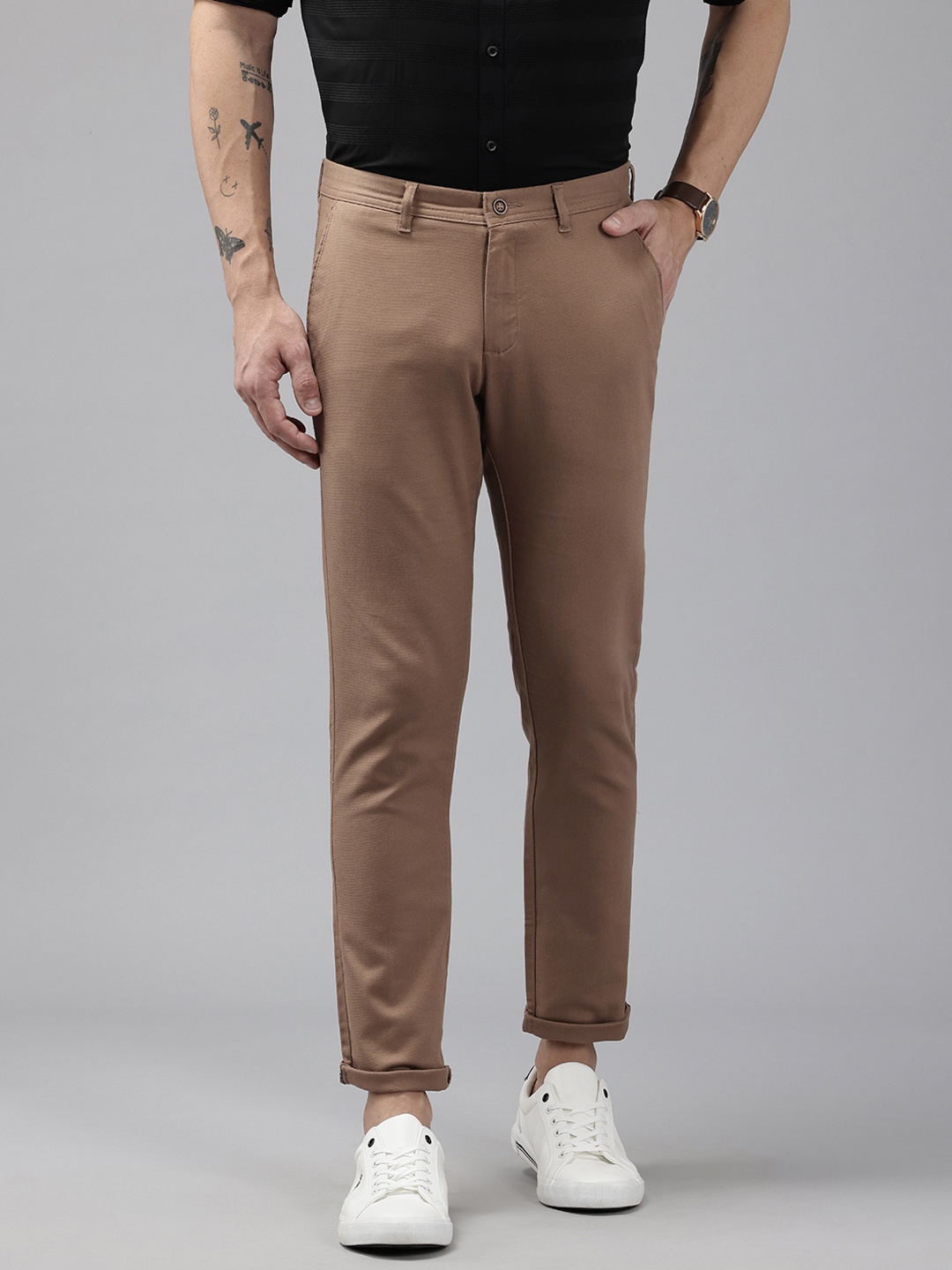 

Blackberrys Men Skinny Fit Chinos, Brown