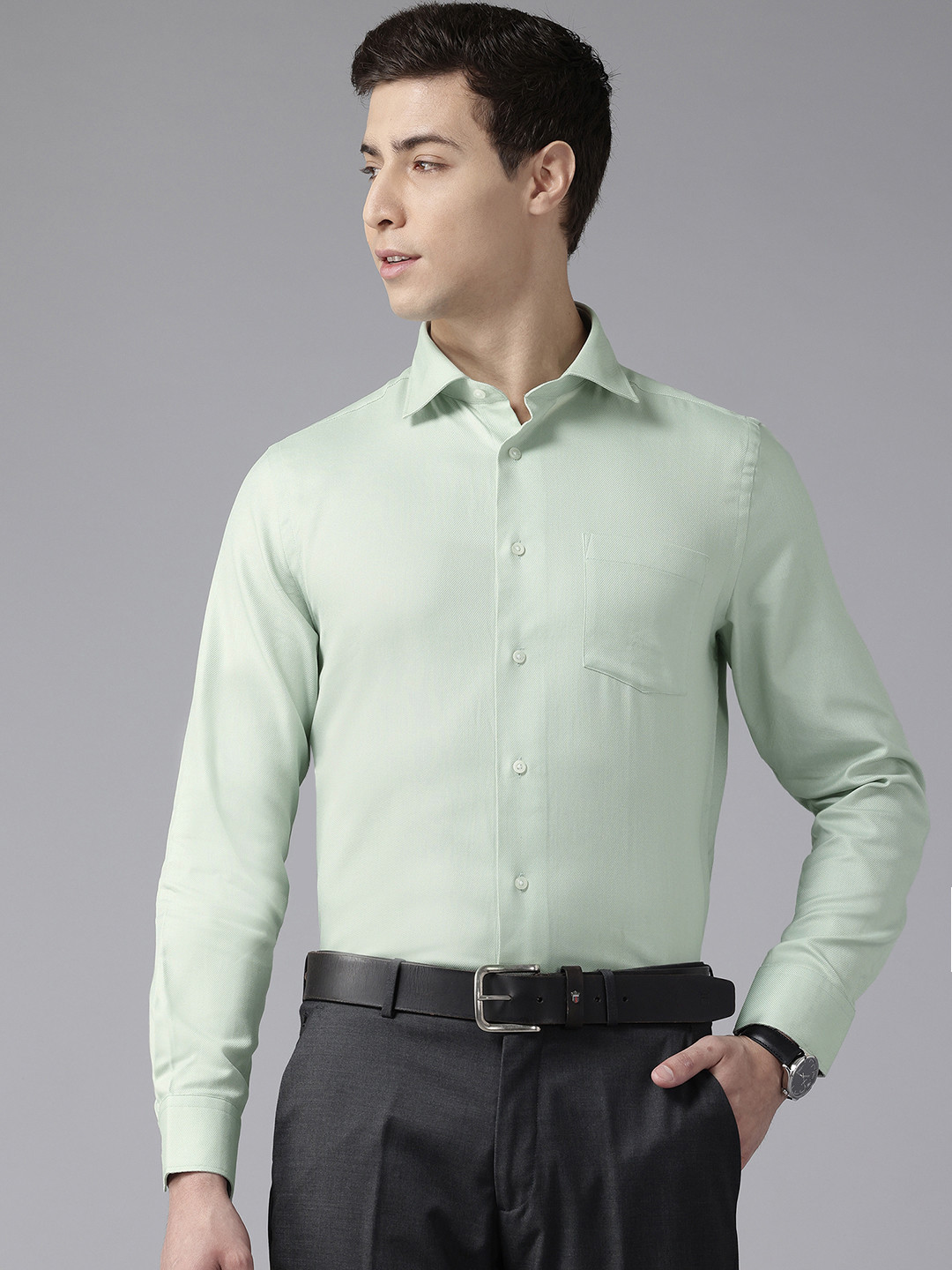 

Blackberrys Slim Fit Formal Shirt, Green