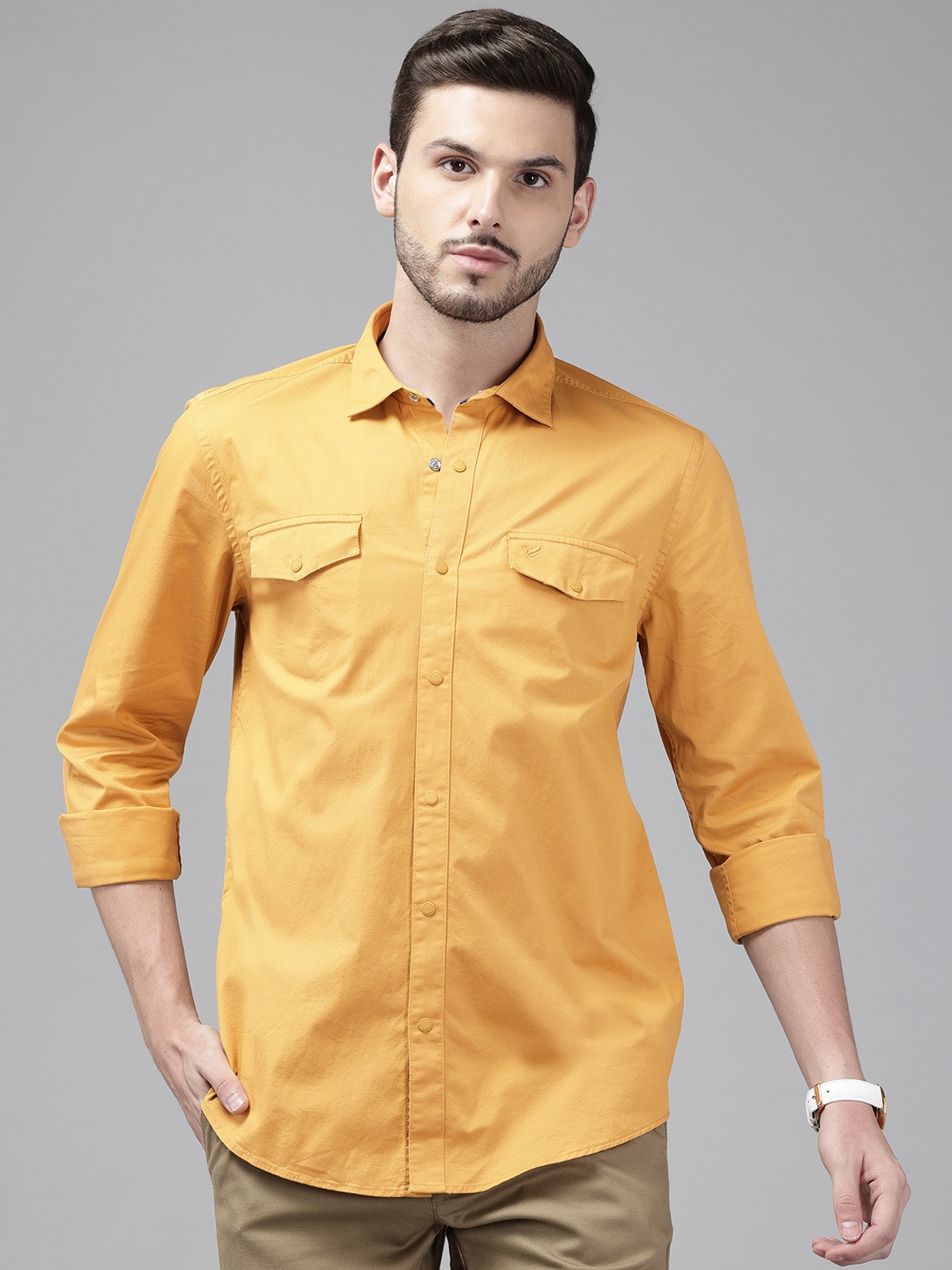 

Blackberrys India Slim Fit Casual Shirt, Yellow