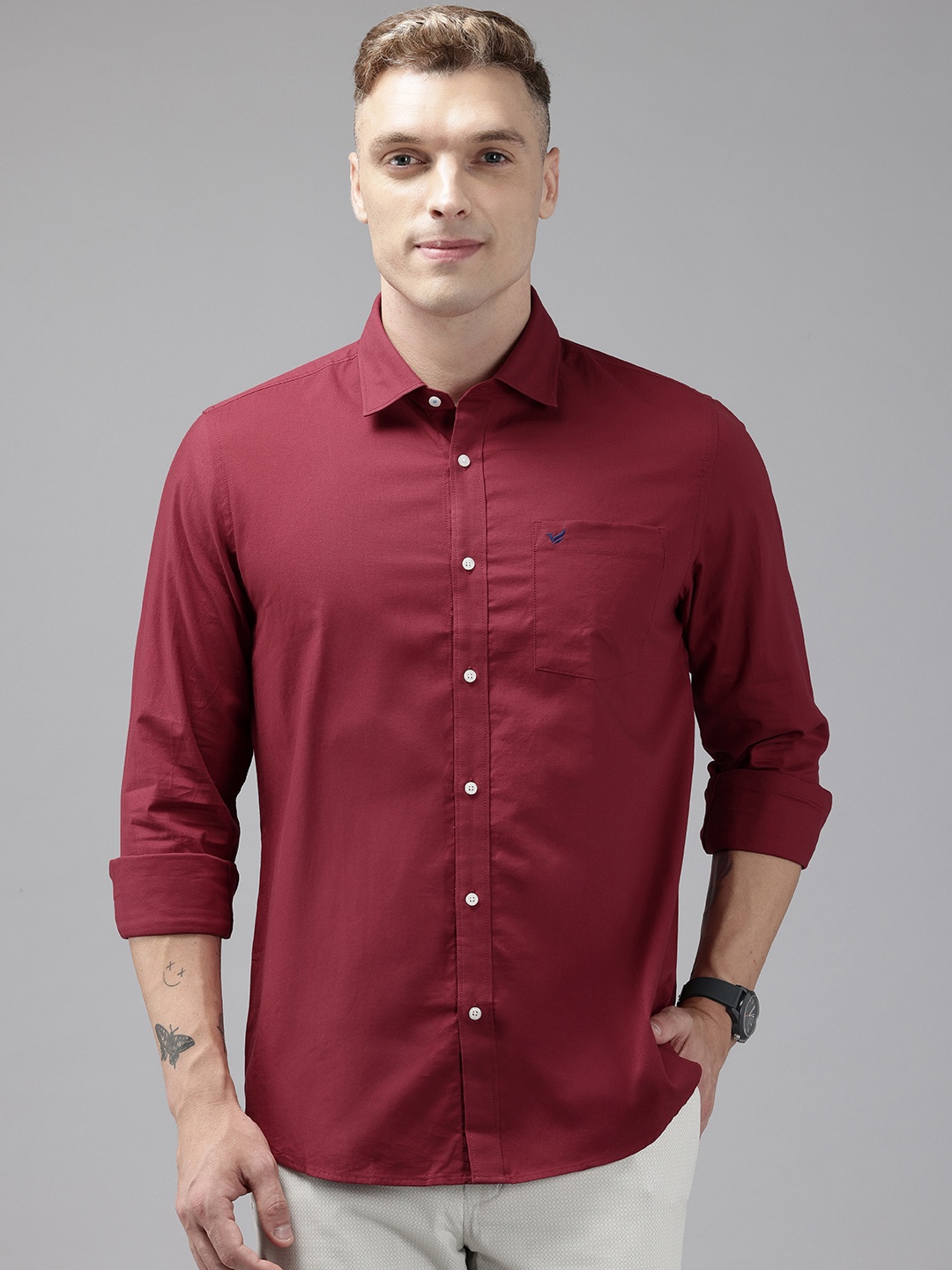 

Blackberrys Casual Slim Fit Shirt, Maroon