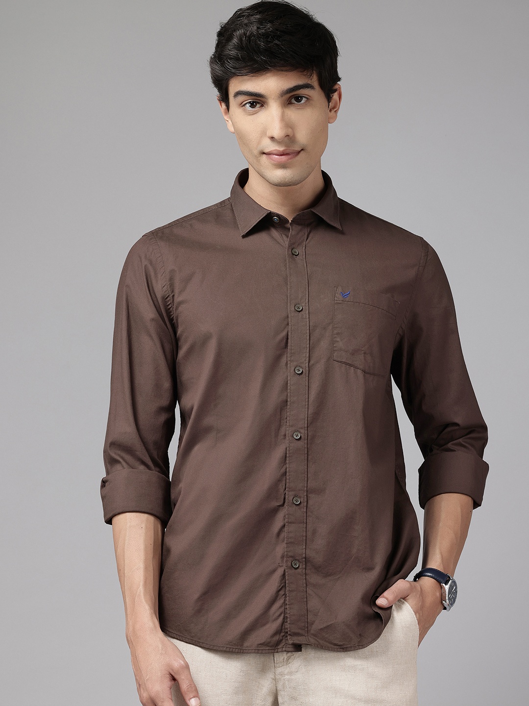 

Blackberrys Slim Fit Casual Shirt, Brown