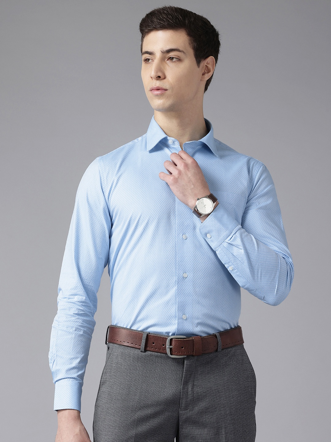 

Blackberrys Slim Fit Opaque Formal Shirt, Blue