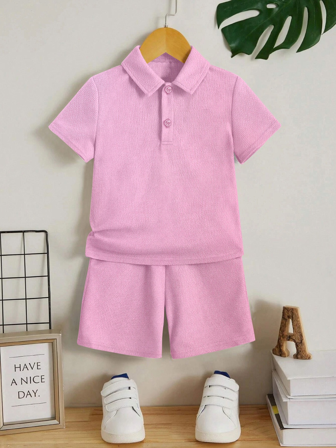 

OMPAX Boys T-shirt with Shorts, Pink