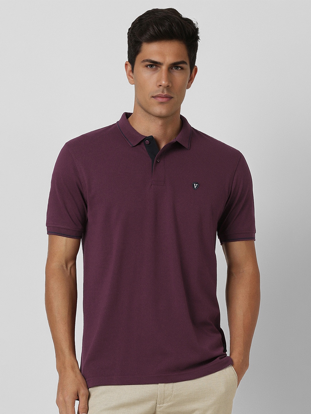 

Van Heusen Sport Slim Fit Polo Collar T-shirt, Burgundy