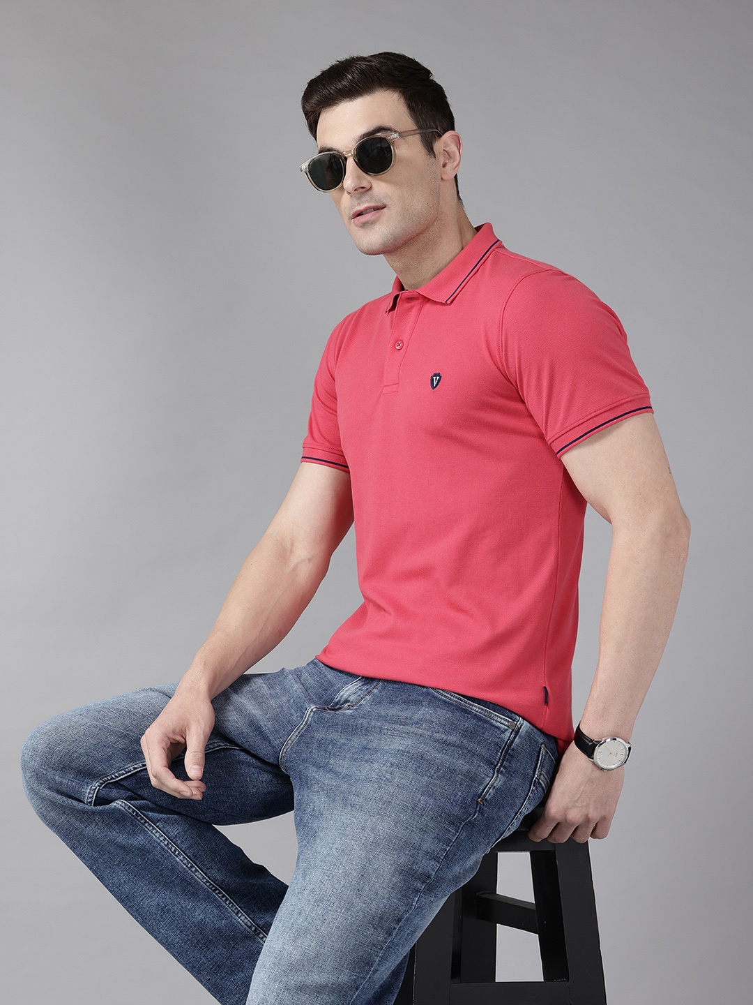 

Van Heusen Sport Slim Fit Polo Collar T-shirt, Pink