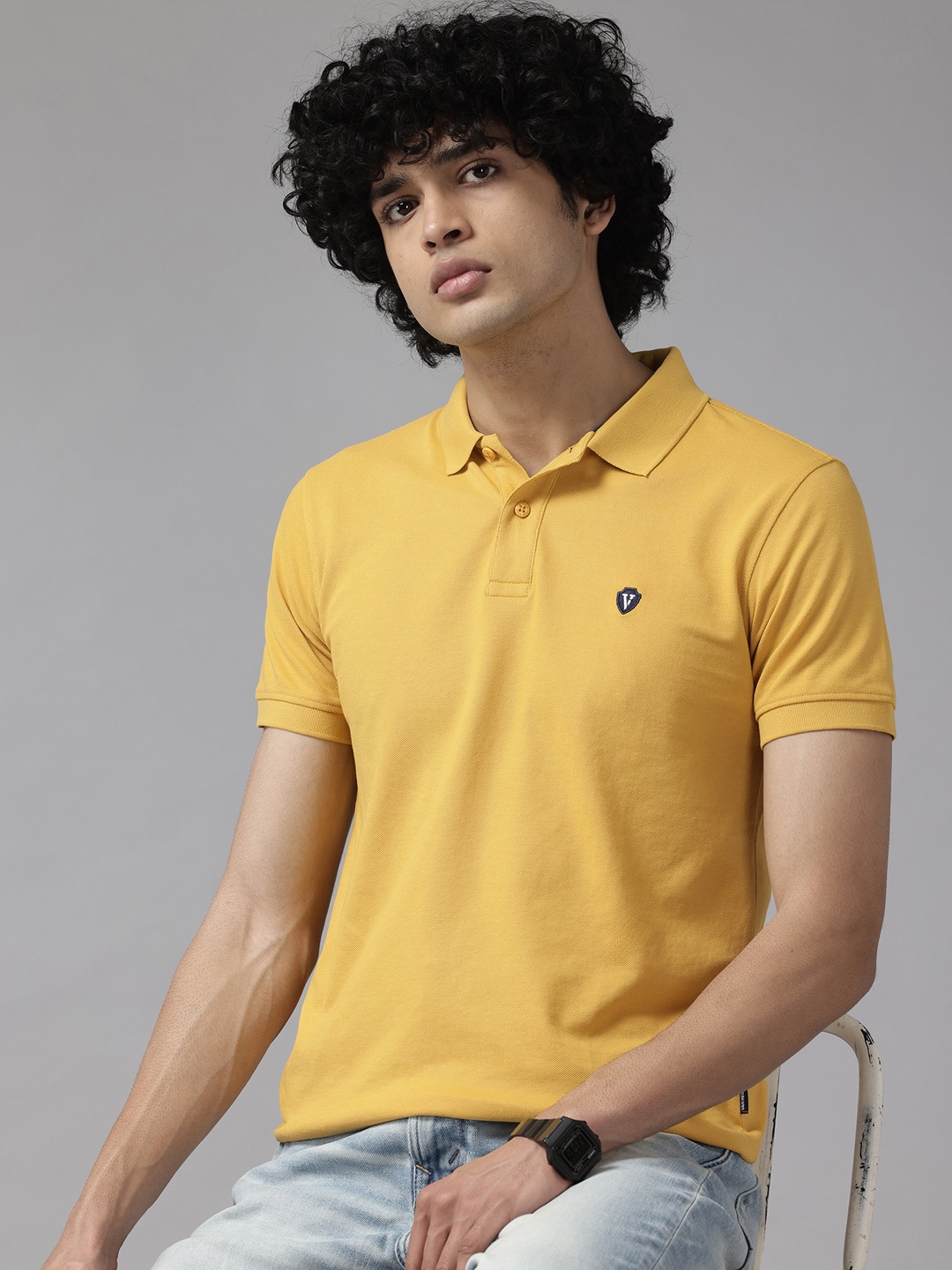 

Van Heusen Sport Polo Collar T-shirt, Mustard