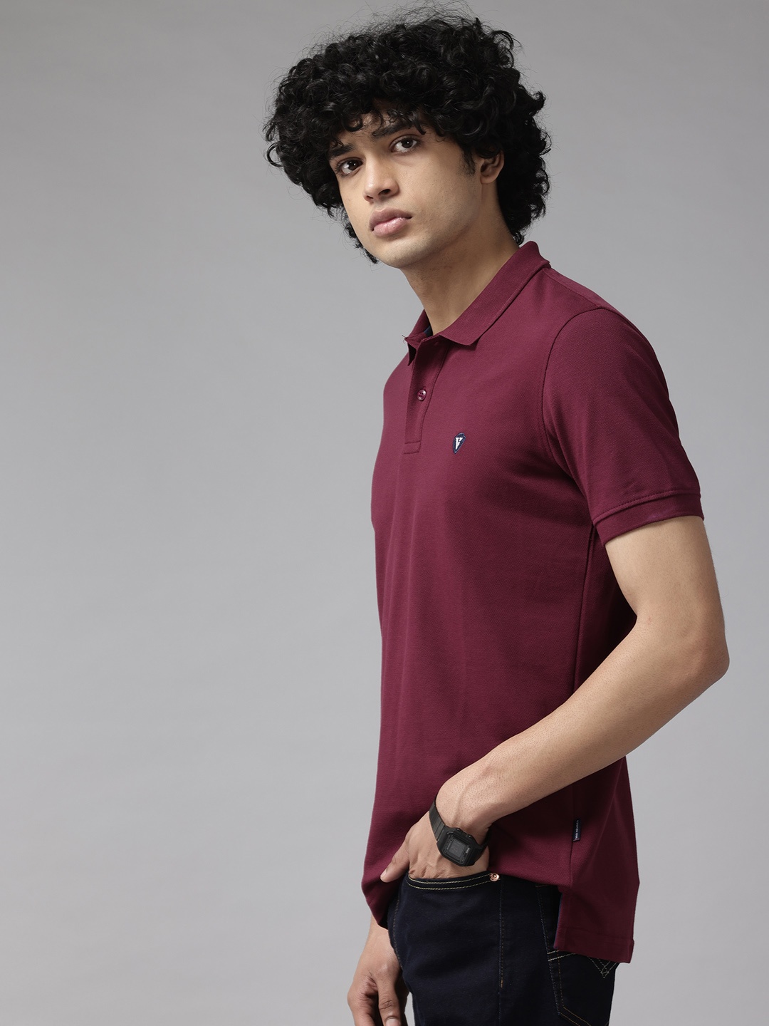 

Van Heusen Sport Polo Collar T-shirt, Magenta