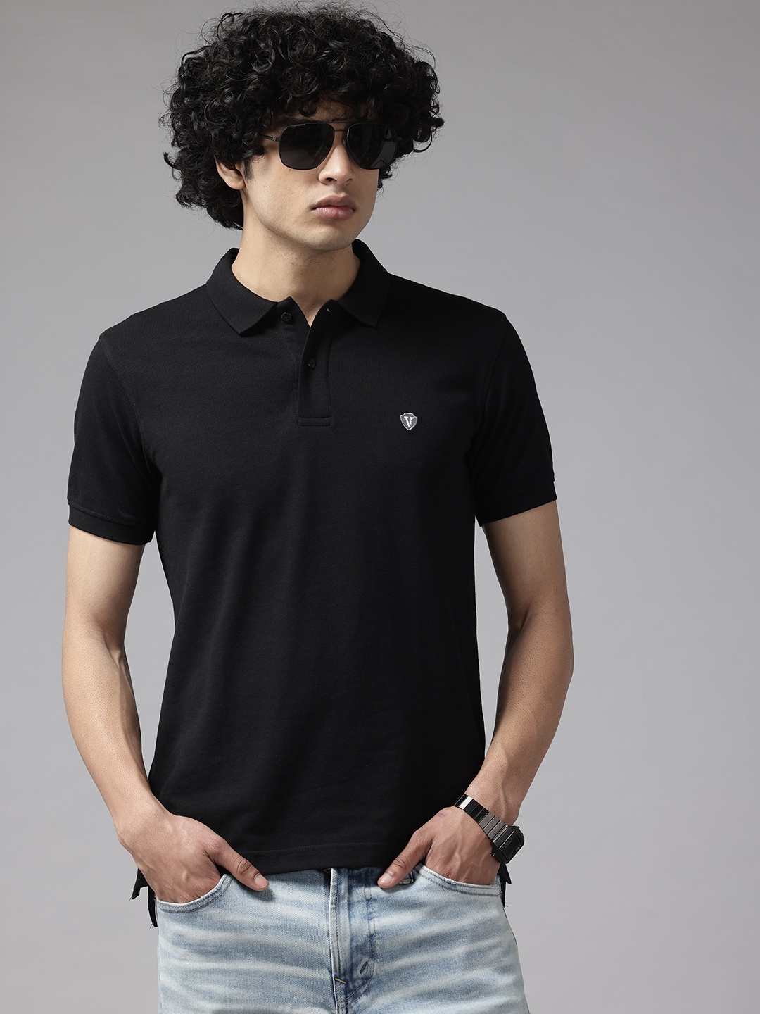 

Van Heusen Sport Polo Collar T-shirt, Black