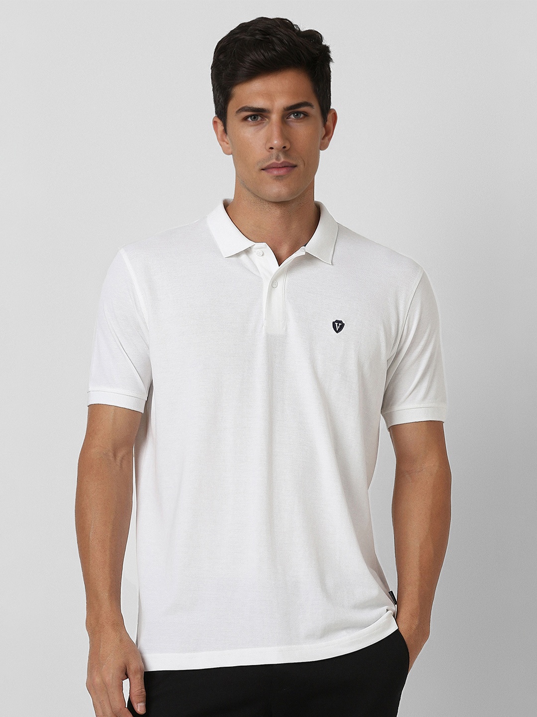 

Van Heusen Sport Applique Detail Polo Collar T-shirt, White