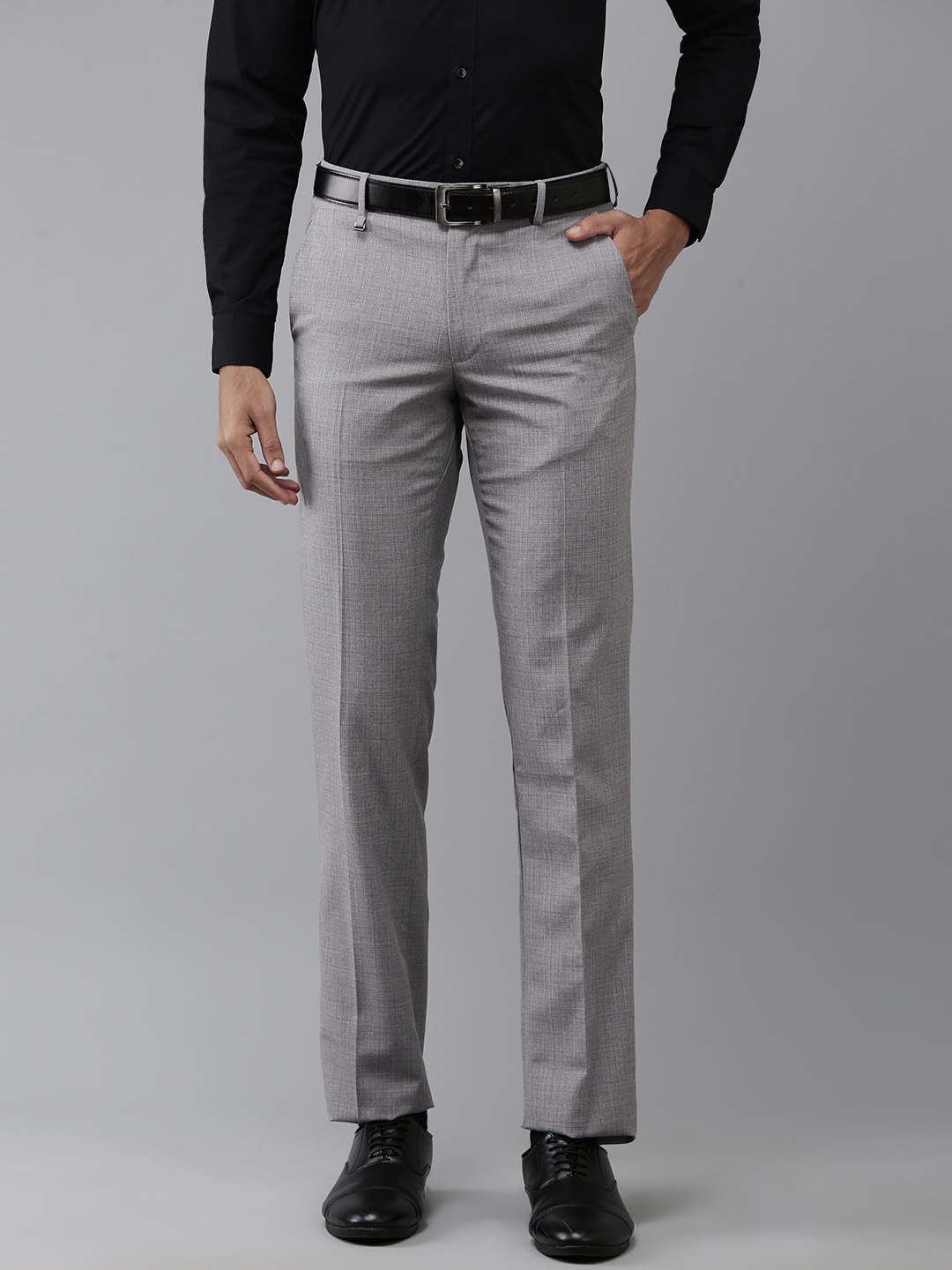 

Van Heusen Men Slim Fit Formal Trousers, Grey