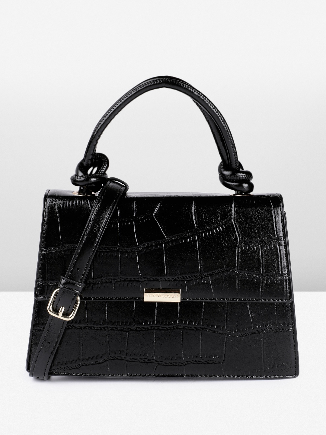 

Van Heusen Animal Textured Satchel, Black